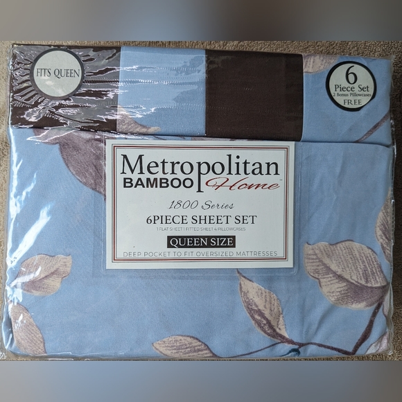 Metropolitan Bedding Queen Metropolitan Bamboo Sheet Set 6 Pieces